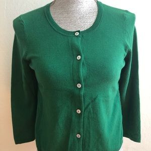 Knitted & knotted Green Button Down Lace Cardigan